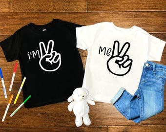 Twins Birthday Tee, Funny Birthday Shirt, Birthday Matching Tee, Twin Shirts, 'm Two Me Too Birthday, 2nd Birthday twins shirts, Twin shirts