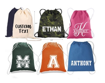 Custom drawstring bags Personalized cinch bag Custom Bag with Name Custom Party Bag Team Sport Bag Kids Party favors bags