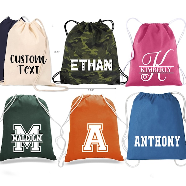 Custom drawstring bags Personalized cinch bag Custom Bag with Name Custom Party Bag Team Sport Bag Kids Party favors bags