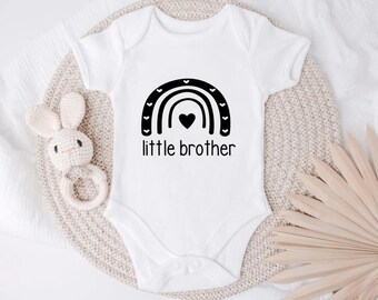 Rainbow little brother sister shirt, Rainbow baby bodysuit, IVF baby bodysuit, Rainbow baby matching shirt or bodysuit