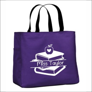 Teacher Bag Personalized Teacher Gift Gift for Teacher Custom Teacher bag Custom gift for teacher Teacher Gift Purple