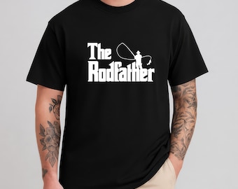 The Rodfather Shirt, Fishing dad shirt, Funny Fisherman shirt, Fathers Day Gift, Fishing Lover Shirt,Fishing Hobby Tee
