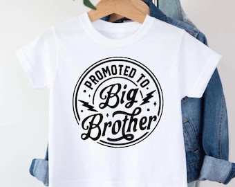 Promoted to big brother shirt, Big bro shirt, Big brother baby announcement, Promoted brother, Pregnancy announcement