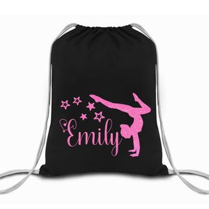 Sac de gymnastique personnalisé, cadeau de gymnastique personnalisé, sacs de gymnastique personnalisés, cadeau pour la gymnastique, cadeau gymnaste fille