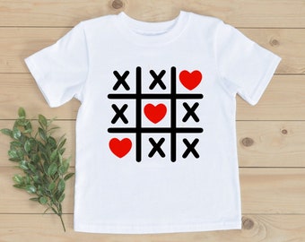 Cute Valentines day shirt® - Valentines Day Kids Shirt - Cute Tic Tac Toe shirt - Cute Valentines shirt
