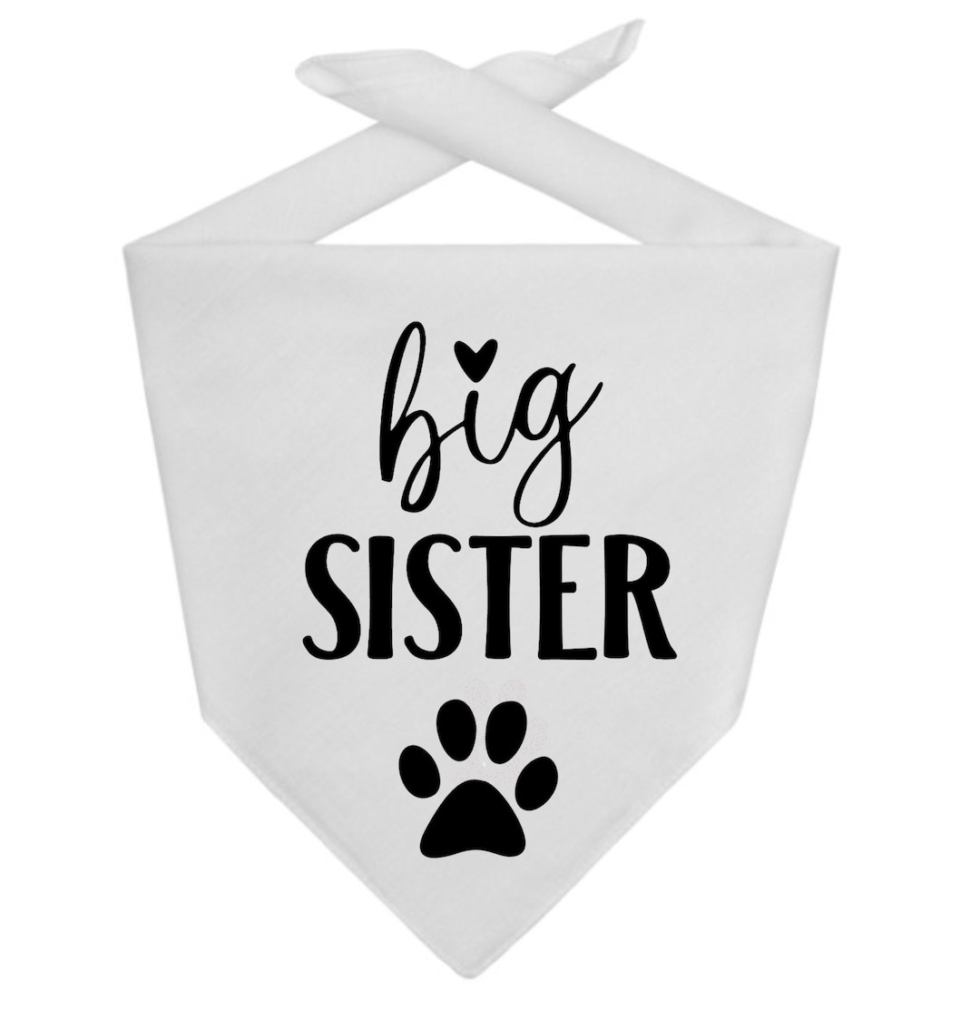 Big Sister Dog Bandana Baby Announcement Bandana Big Sister Bandana
