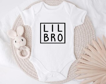 Lil Bro Baby bodysuit, Pregnancy Announcement bodysuit, Little Brother Big Brother, Little brother