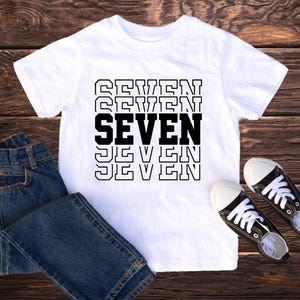 Seventh Birthday Shirt - Unisex 7th Birthday Tee image 2