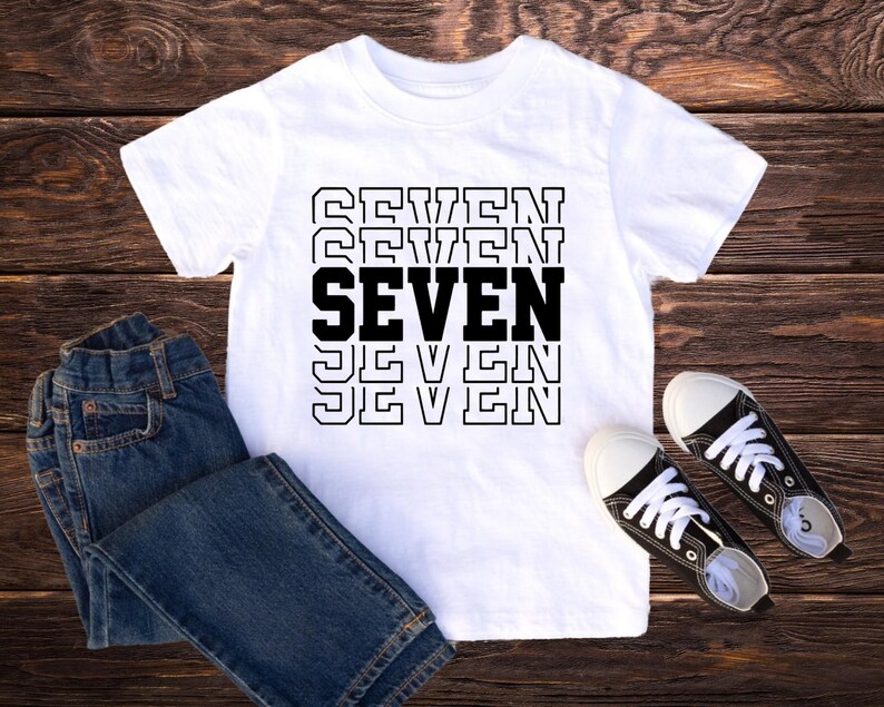 Seventh Birthday Shirt - Unisex 7th Birthday Tee image 2