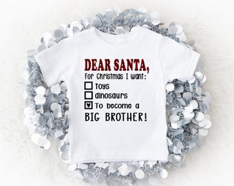 Christmas promoted brother, Christmas pregnancy announcement, Santa is promoting me to big brother, Christmas baby announcement, Big brother
