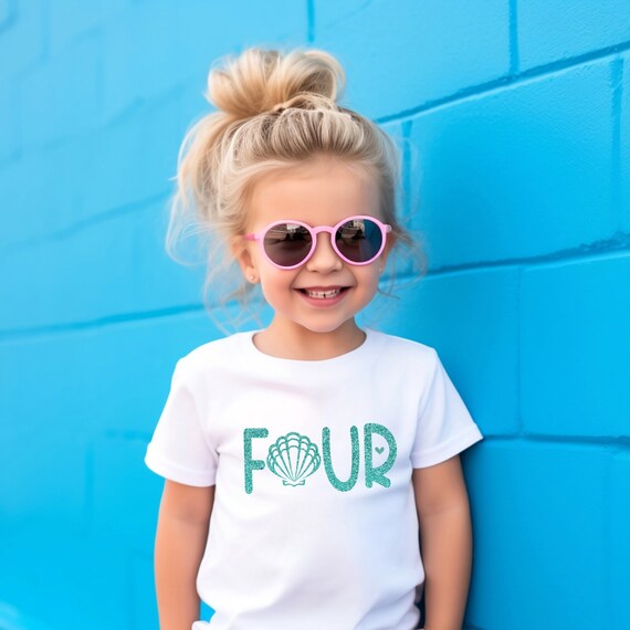 4th Birthday Mermaid Shirt - Mermaid theme tee