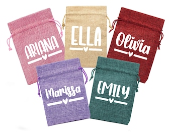 Mini bags with name, kids Party bags favours