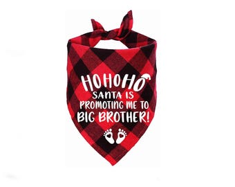 Christmas Pregnancy announcement Dog bandana - My Parents are getting a human - Big Brother Bandana - Big Sister Dog Bandana