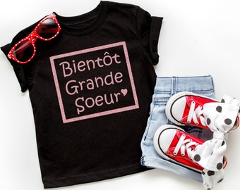 Grande Soeur Shirt - Big Sister Shirt - Sister Shirts Pregnancy Announcement, Baby Announcement Shirt - Pregnancy announcement Sister Shirt