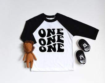 Baby boy raglan birthday shirt