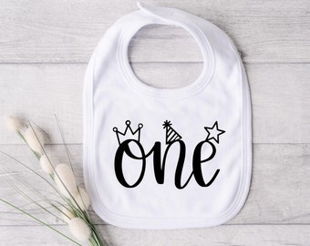 1st birthday bib Baby First Birthday Cute birthday bib Cake Smash baby bib Birthday bib