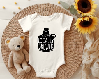 Locally Brewed Baby Onesie®  Pregnancy Announcement Onesie Gift for newborn Cute locally grown baby bodysuit