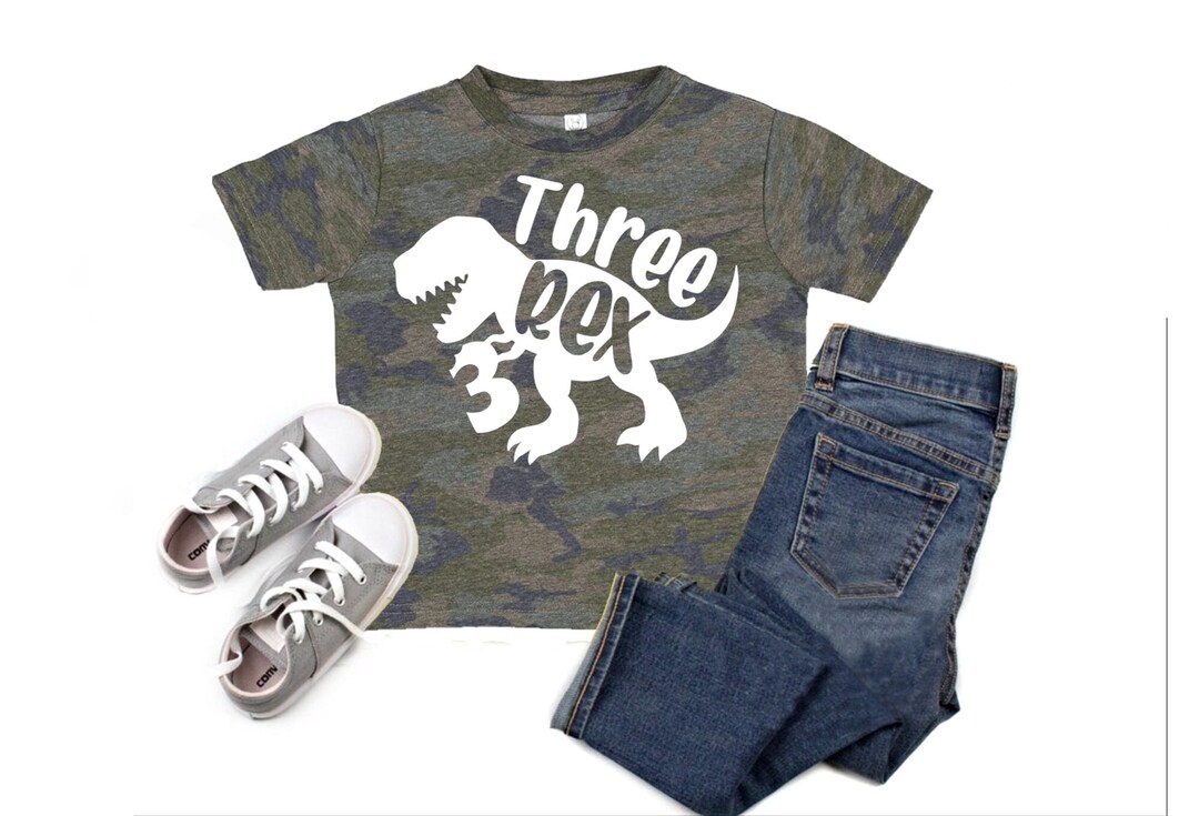 Three Rex 3rex Dinosaur Shirt, Three Rex Birthday Boy Shirt, Dinosaur ...