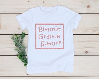 Grande Soeur Shirt - Big Sister Shirt - Sister Shirts Pregnancy Announcement, Baby Announcement Shirt - Pregnancy announcement Sister Shirt