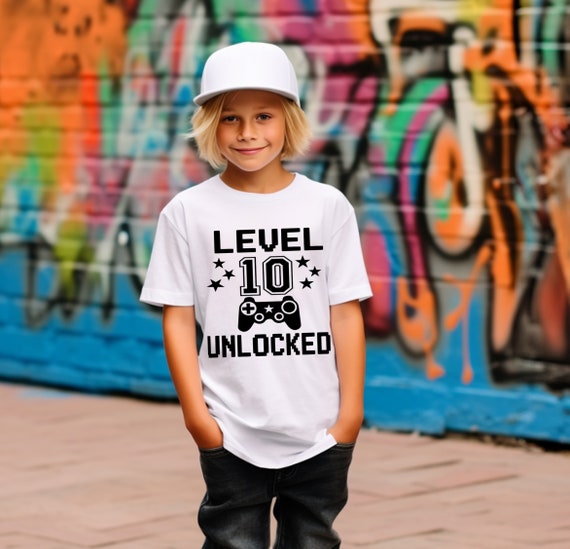 10th Birthday Shirt Level 10 Unlocked Happy Birthday To Me 10th Birthday Shirt Level 10 Unlocked Happy Birthday To Me