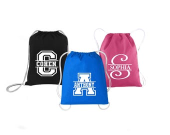 Personalized drawstring bags, Personalized cinch bags, Custom Bag with Name, Custom Party Bags, Team Sport Bags, Kids Party favors bags
