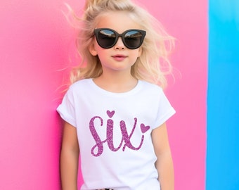 6th birthday shirt, 6 Birthday Shirt, Six Birthday Shirt, Sixth Birthday Gift, Birthday girl shirt