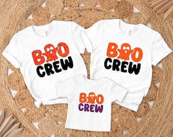 Halloween matching family shirts, Boo Crew shirts, Halloween Matching tshirts, Cute family ghost shirts