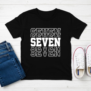 Seventh Birthday Shirt - Unisex 7th Birthday Tee image 1