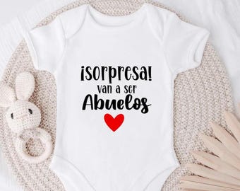 Abuelos Spanish Pregnancy Announcement Baby bodysuit