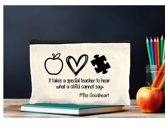 Autism awareness accessory bag - Autism educator gift