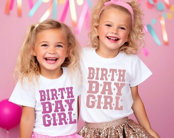 Birthday girl shirt, Glitter birthday girl, kids birthday shirt, Cute girl birthday shirt, Birthday  party shirt idea, Girl Party outfit