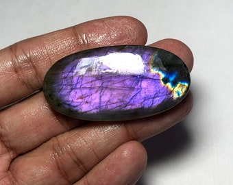 37X17X6MM Purple Labradorite Loose Cabochon Smooth Pendant Making Cabochon 31Cts 100/% Natural Multi Flashy Purple Labradorite Gemstone