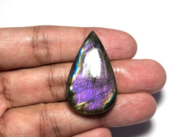 37X17X6MM Purple Labradorite Loose Cabochon Smooth Pendant Making Cabochon 31Cts 100/% Natural Multi Flashy Purple Labradorite Gemstone