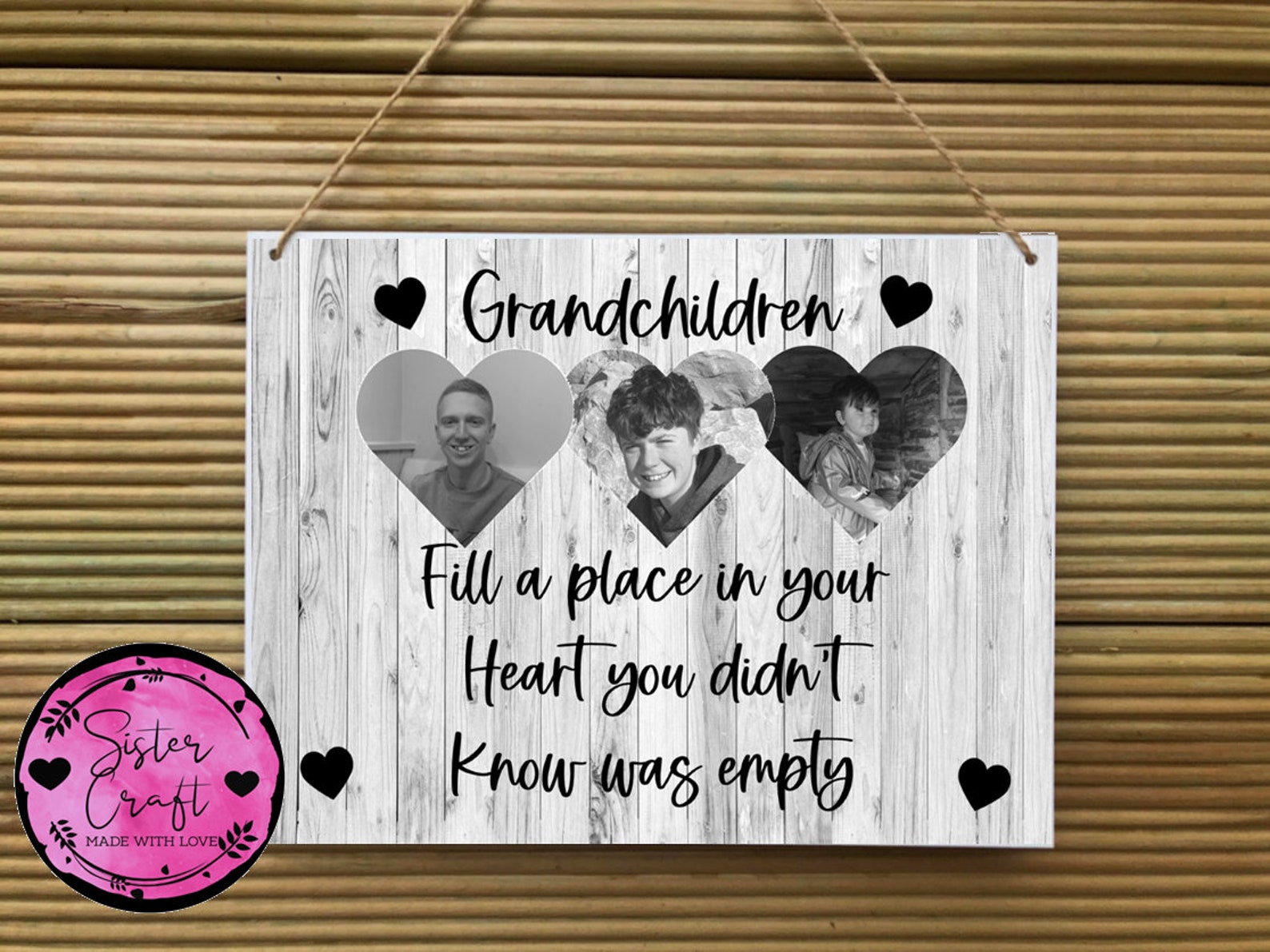 Personalised Grandchildren Plaque sign Nana Grandad Nanna Etsy