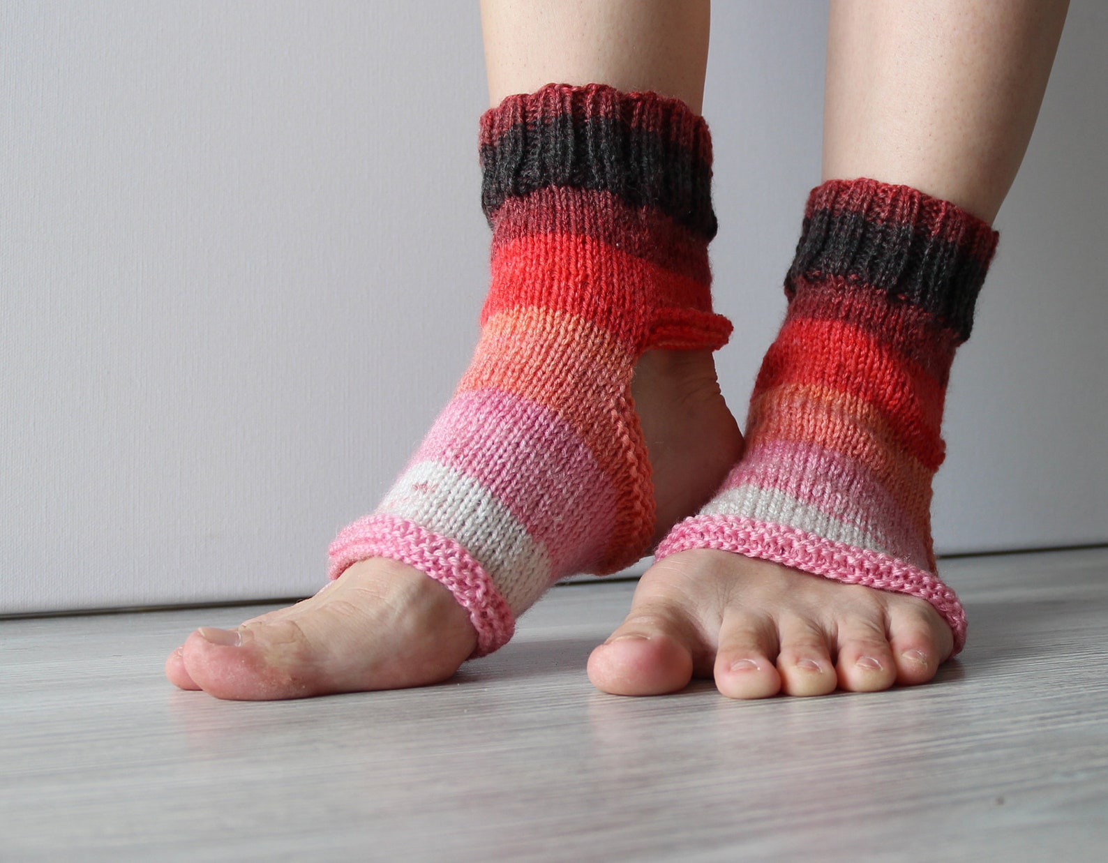 Yoga Socks Hand Knit Leg Warmers Womens Knitted Toeless Socks Etsy