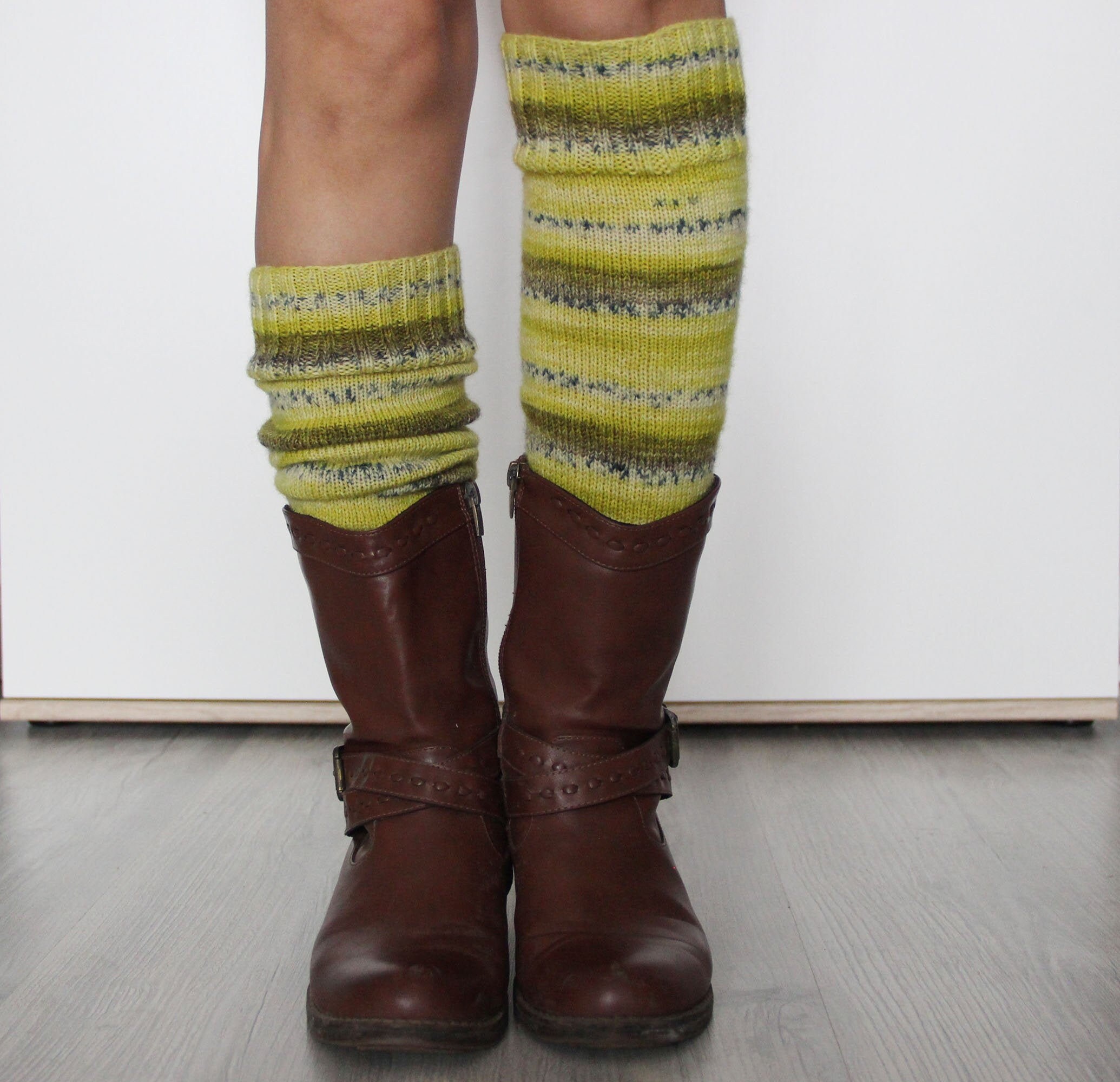 Wool Leg Warmers Knitted Leg Warmers Womens Hand Knit Boot Etsy