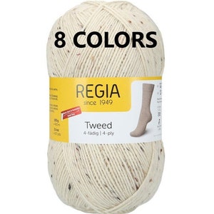 100gr/400 m, SMC REGIA Tweed 4-fädig / Sockenwolle