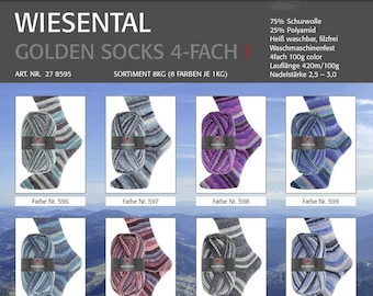 100g-420m / Golden Socks Wiesental 4ply / Pro Lana / Wool, Polyamide / Socks Yarn