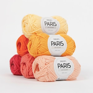 50gr/75m (1,8oz-82yds), DROPS Paris, Fun and easy to knit cotton!