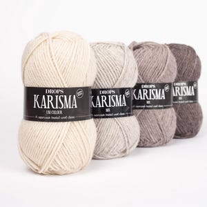 50 g/100 m (1,8 oz-109 iarde), DROPS Karisma, Un classico in lana trattata superwash, Filato di lana, Filato per maglieria, 8 ply