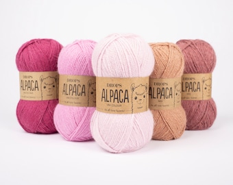 50g/167m(1,8oz-183yds), DROPS Alpaca, An all time favorite made purely from soft alpaca,Alpaca yarn, Wool yarn, Knitting yarn