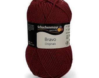 50g/133m / Schachenmayr BRAVO  / Acrylic yarn / Mulberry  color