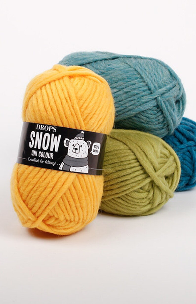 DROPS Snow Eskimo/ Excellent for felting / Wool yarn Etsy