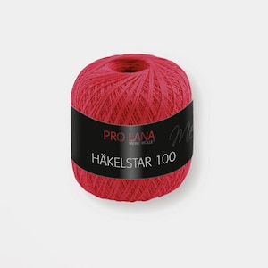 100% pure combed cotton / Hakelstar 100 Pro Lana for magical crochet lace and great accessories / Red / Nr 30