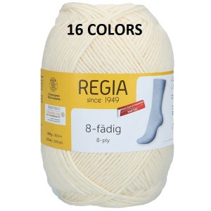 Filato per calze, REGIA UNI 8ply, Lana Vergine, Poliammide, 150 g/300 m (5,3 oz - 328 iarde)
