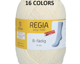 Socks yarn, REGIA UNI 8ply,  Virgin Wool, Polyamide, 150g/300m(5,3oz-328yds)