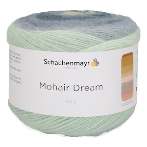 Schachenmayr Mohair Dream / Filato di pizzo / Filato di mohair / Filato di torta / Colore del cielo invernale / 150 gr-810 m