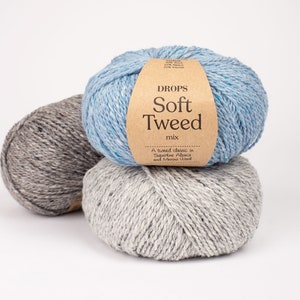 50g/130m (1,8oz-142yds), DROPS Soft Tweed / A tweed classic in Superfine Alpaca and Merino Wool / Viscose