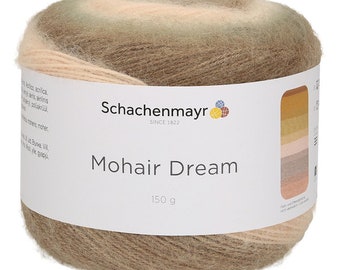 Schachenmayr Mohair Dream / Lace yarn / Mohair yarn / Cake yarn / Silence color / 150 gr-810 m