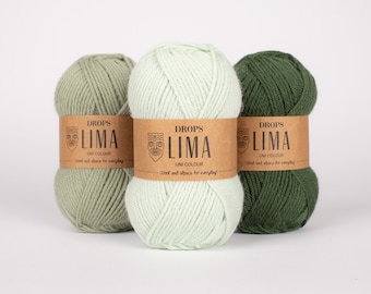 DROPS Lima Yarn: Wool Alpaca Blend, DK Weight (100m/50g)
